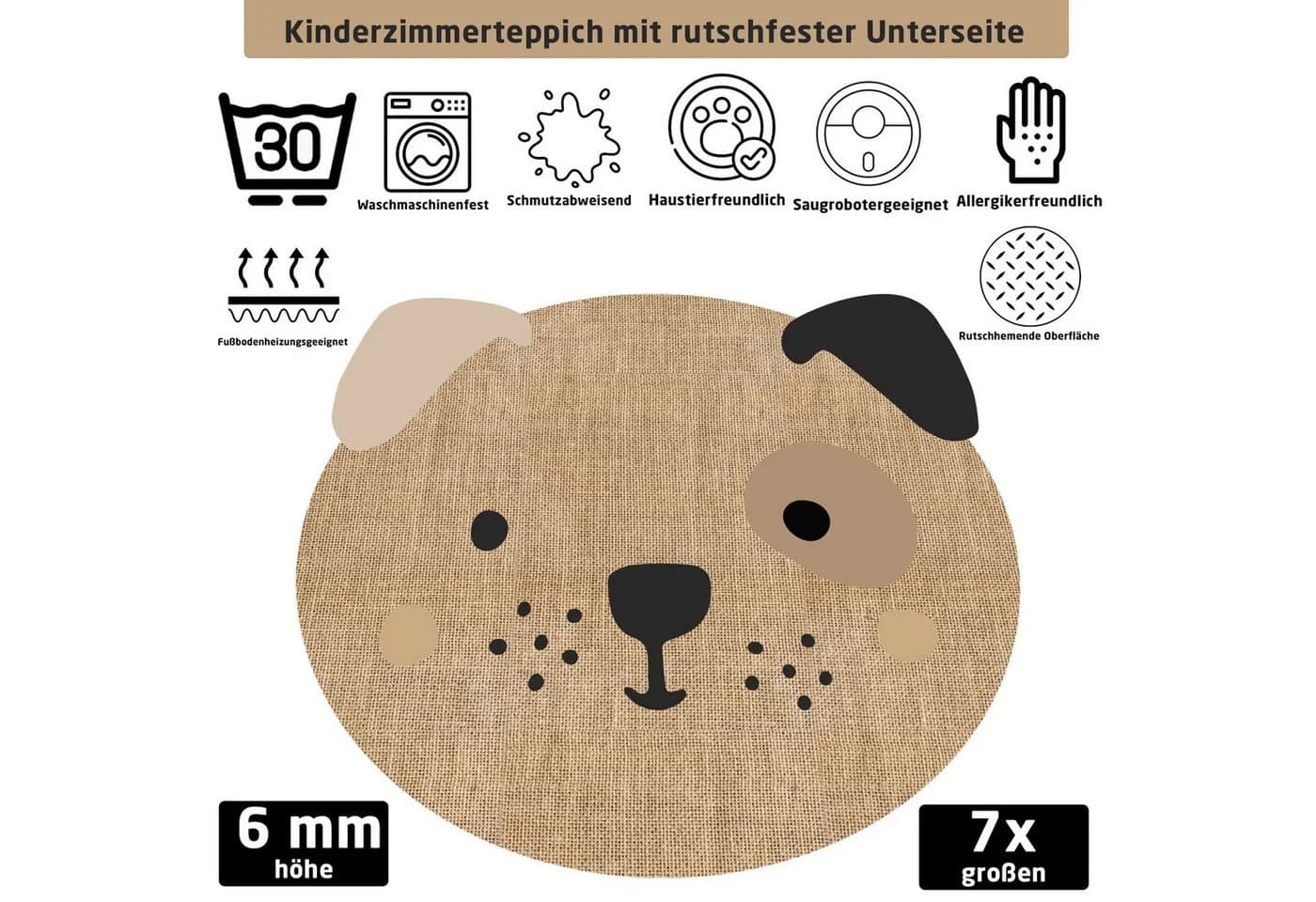 Jungengel Kinderteppich Katzenmuster Jutedesign Läufer - Bild 2