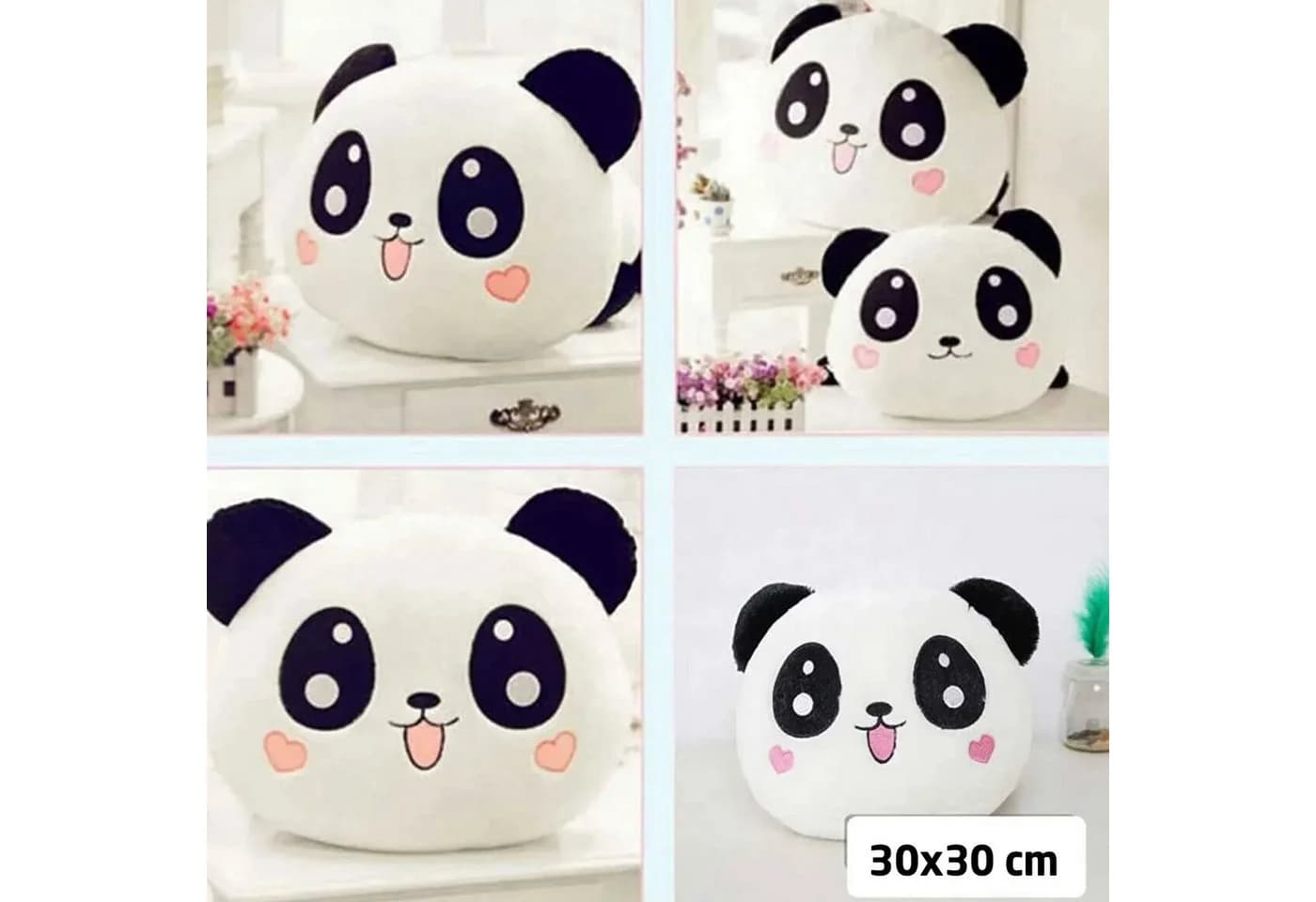 Jungengel Panda Plüschkissen 30x30 cm Kuschelig Waschbar
