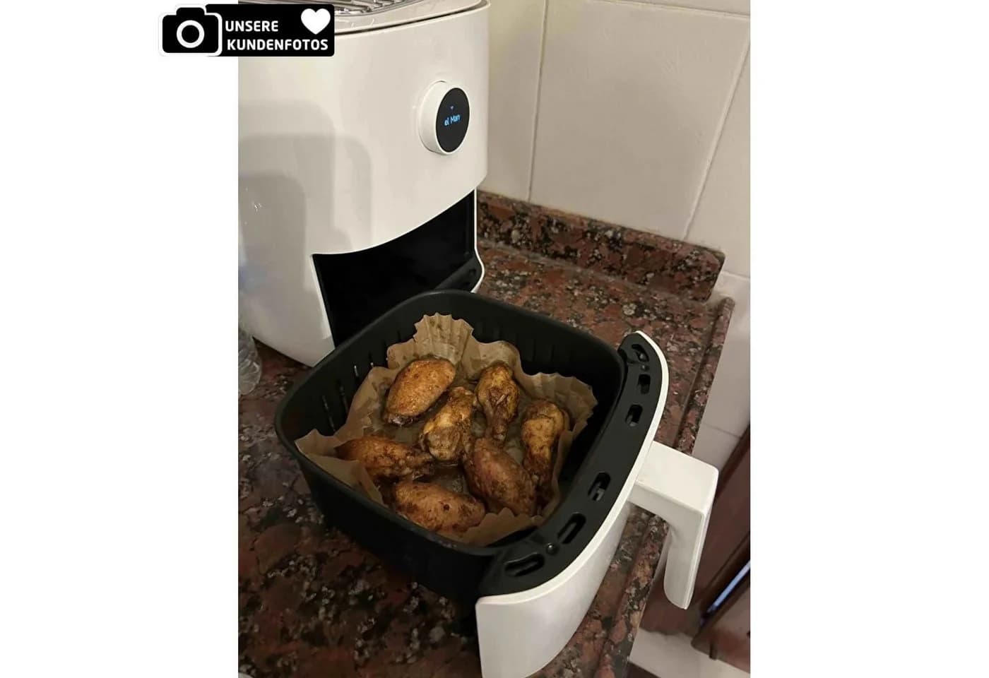 Jungengel Backpapier Airfryer 100 Stück braun rund/quadratisch - Bild 5