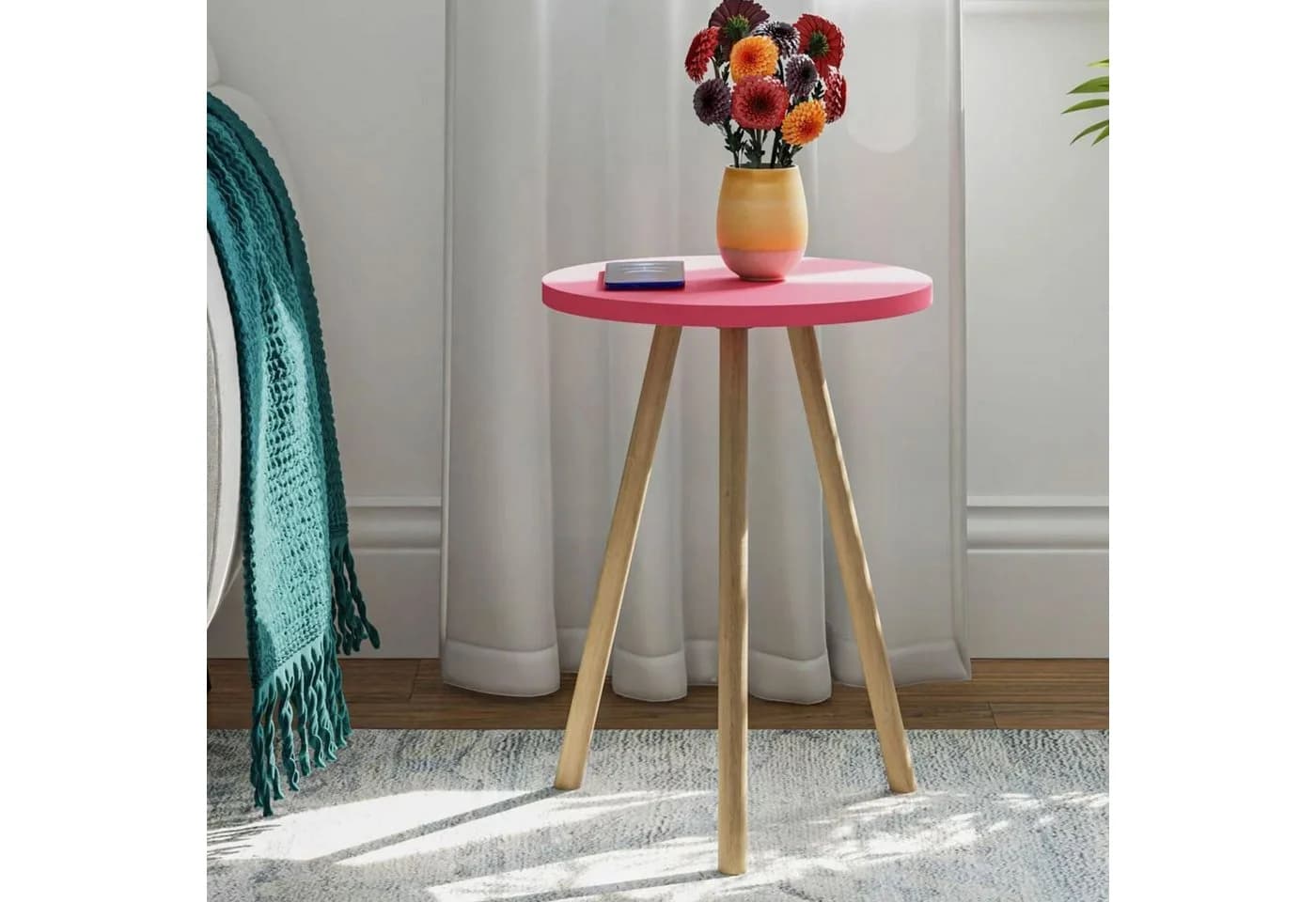 Jungengel Beistelltisch Rosa Dreibein Holz - Bild 3