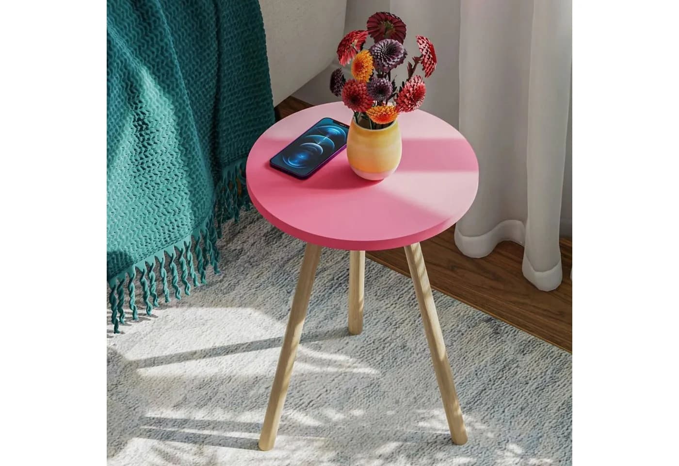 Jungengel Beistelltisch Rosa Dreibein Holz - Bild 4