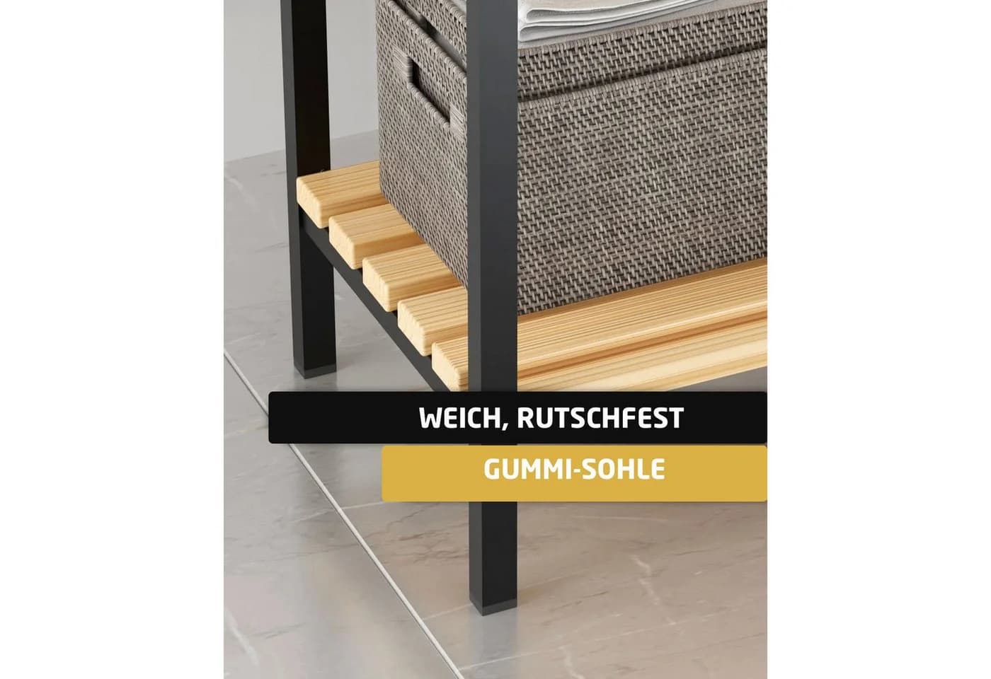 Jungengel Standregal 4-stöckig Holz & Edelstahl Anthrazit Modern - Bild 5