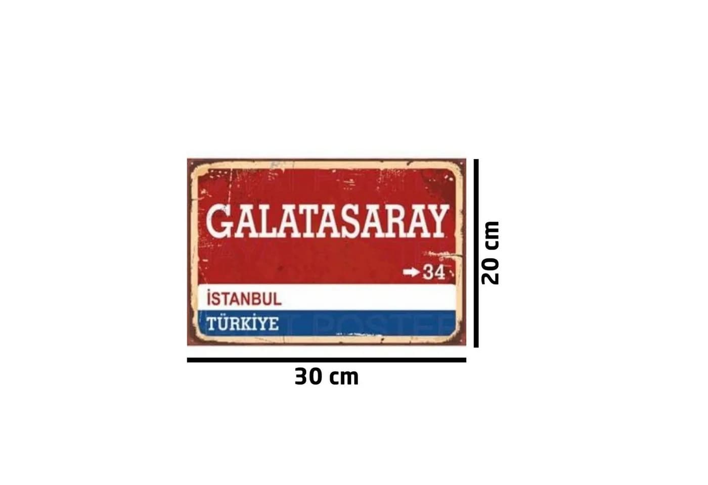 Jungengel Wandbild Galatasaray Retro Vintage MDF 20x30cm