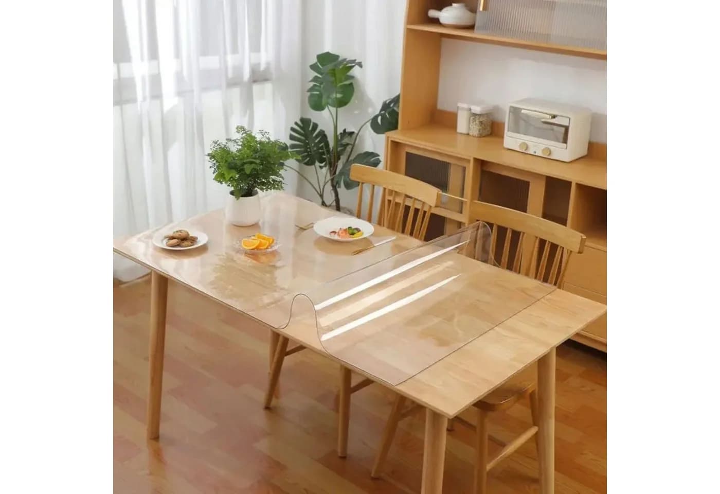 Jungengel Tischdecke PVC Tischfolie Transparent 2mm Schutzfolie Tischschutz Tischmatte