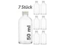 Jungengel 7er Set Mini Vorratsfläschchen Glas 50ml Weiß Bild 5