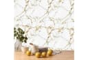 Jungengel Wandpaneel 10'er Set Marmor Weiß Gold Selbstklebend Bild 2