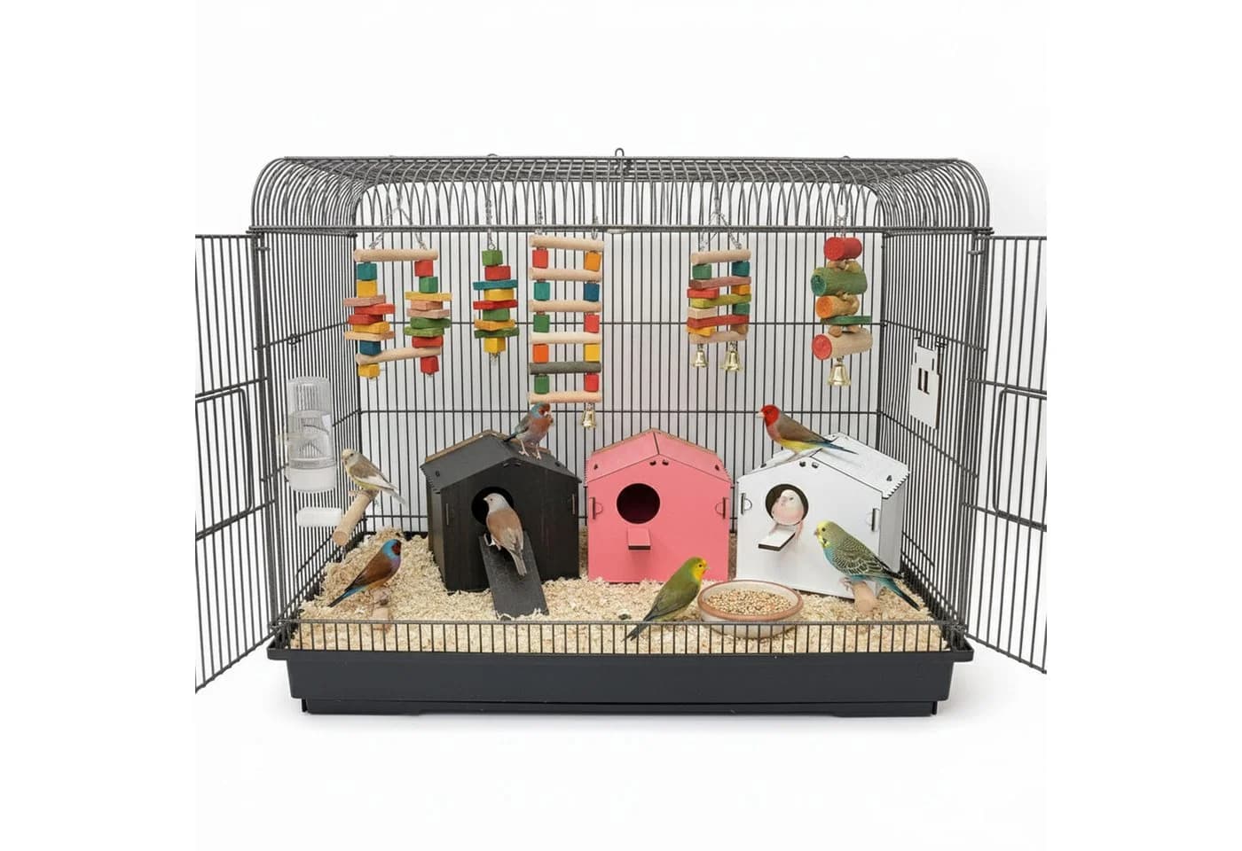 Jungengel Vogelhaus Nistkasten Stecksystem Holz Rosa - Bild 2
