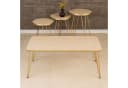 Jungengel Couchtisch-Set 4-teilig Travertin Creme Gold Wohnzimmer Beistelltisch Naturstein Bild 1