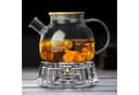 Jungengel Teekanne 1L Glas mit Bambusdeckel und Sieb Bild 4