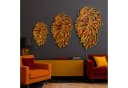 Moderne Wanddeko aus MDF-Holz in Rot, Gelb und Schwarz Bild 2