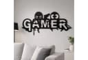 Jungengel Wandbild Gamer Schriftzug Schwarz MDF Holz Deko Bild 4