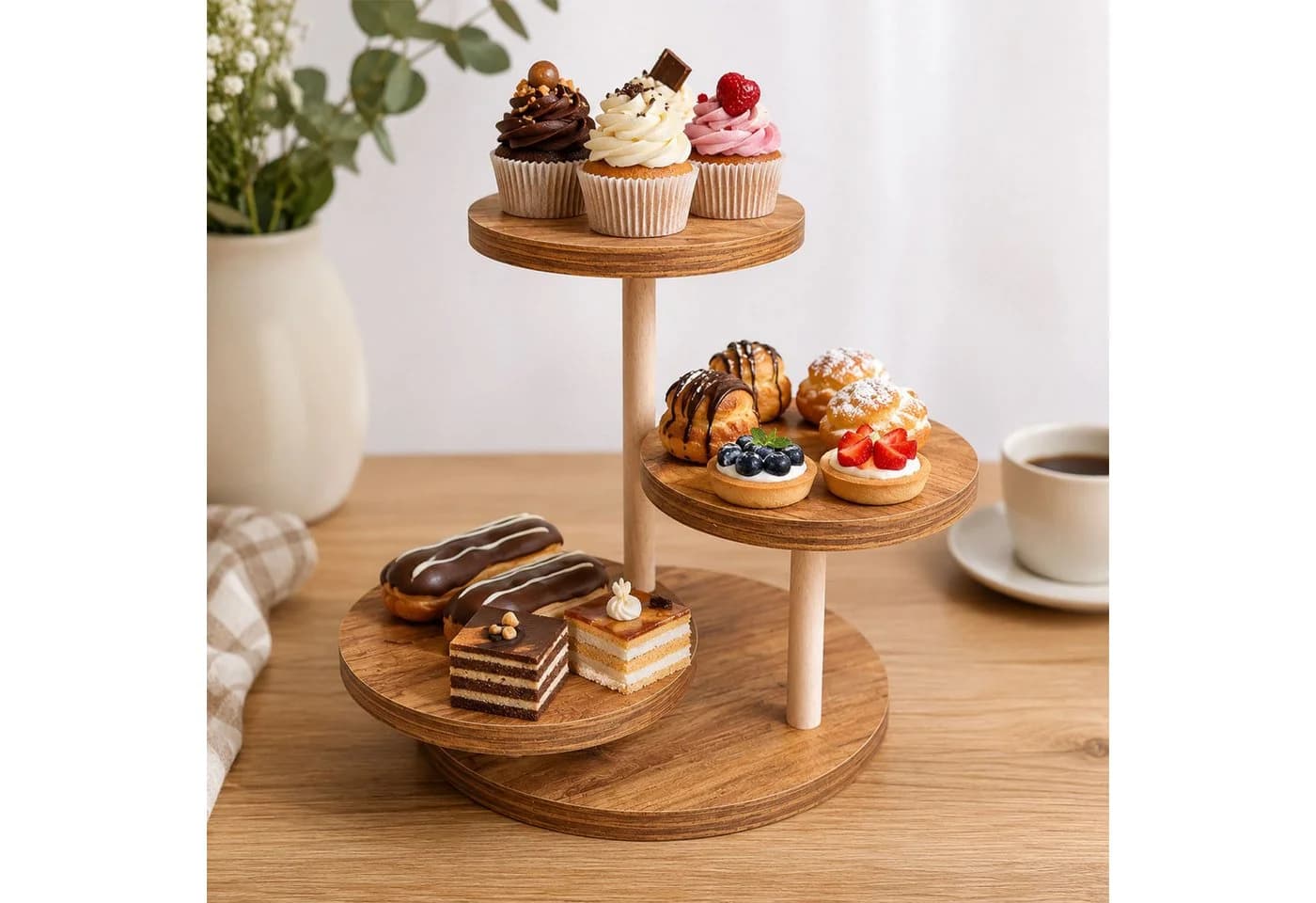 Jungengel 3-in-1 Etagere Servieretagere Dekoregal 3 Ebenen
