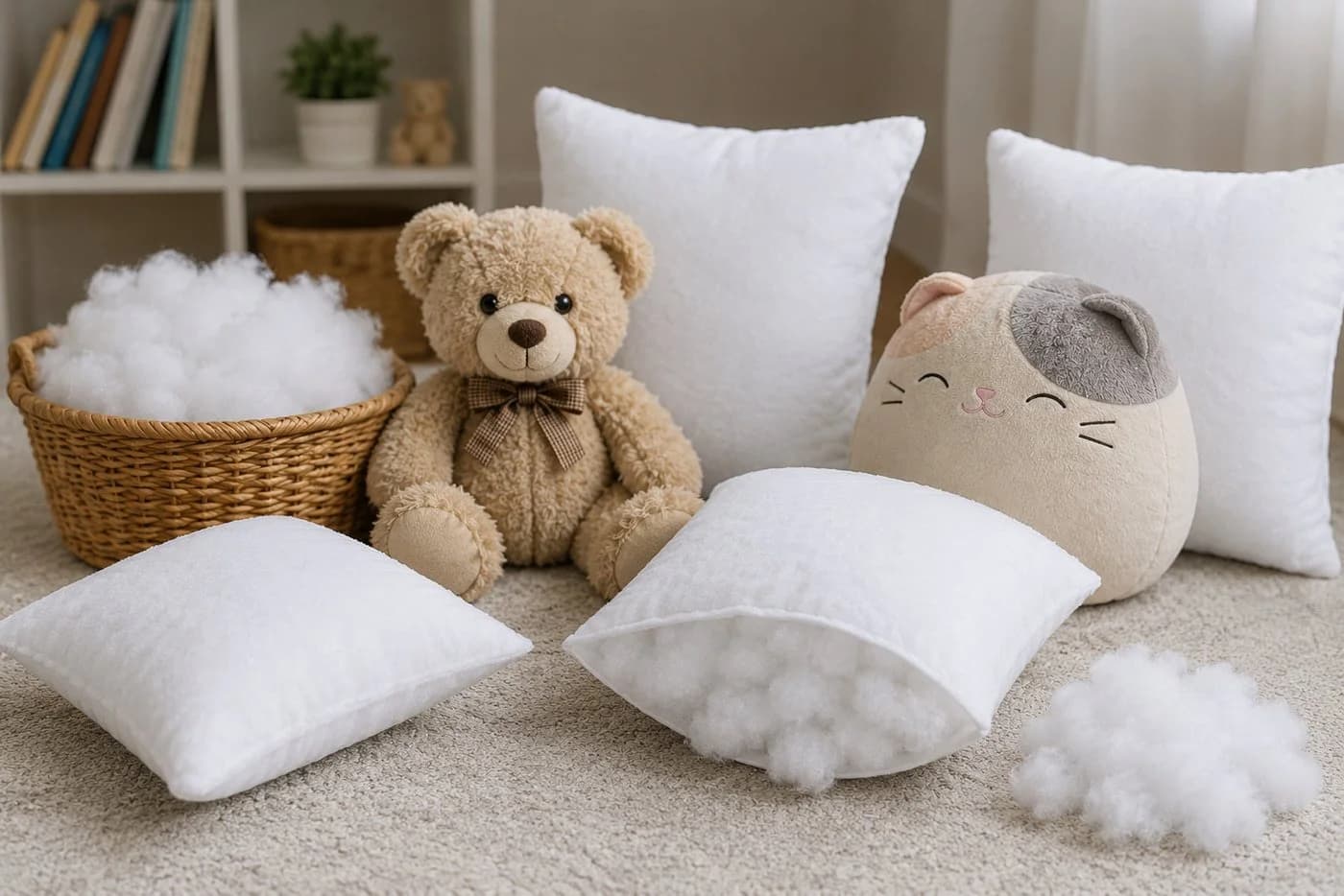 Jungengel Kissenfüllung Hohlfaser Weiß Polyester - Bild 3