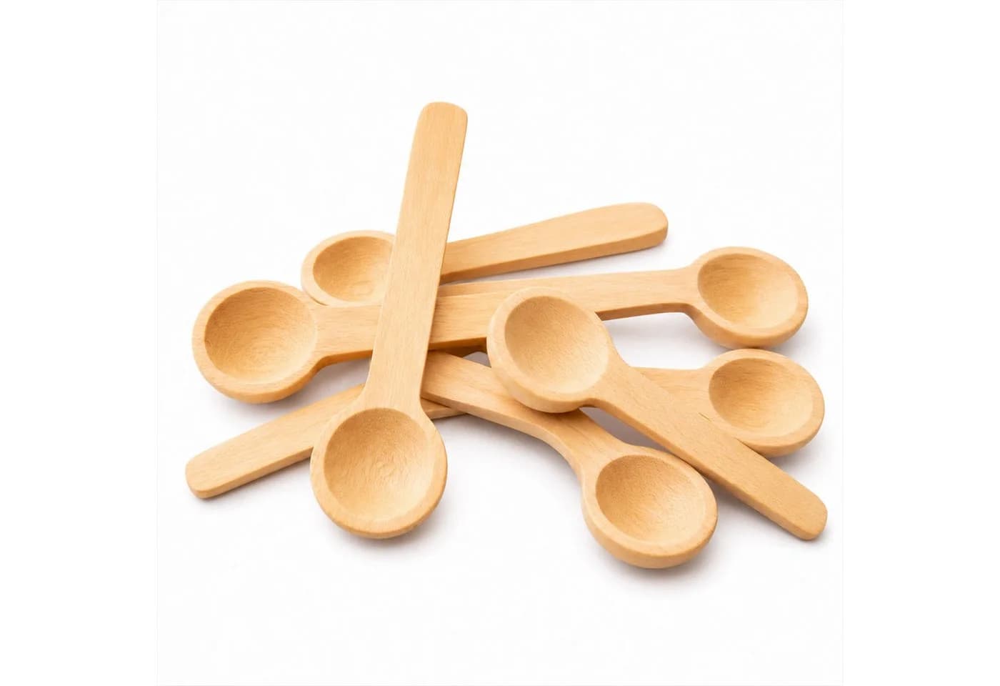 Jungengel Mini-Gewürzlöffel 6er Set aus Holz Beige - Bild 2