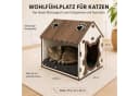 Jungengel Katzenhaus Holz Weiß mit Dach-Stauraum Bild 2
