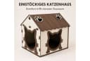 Jungengel Katzenhaus Holz Weiß mit Dach-Stauraum Bild 3