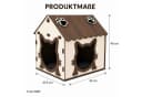 Jungengel Katzenhaus Holz Weiß mit Dach-Stauraum Bild 4