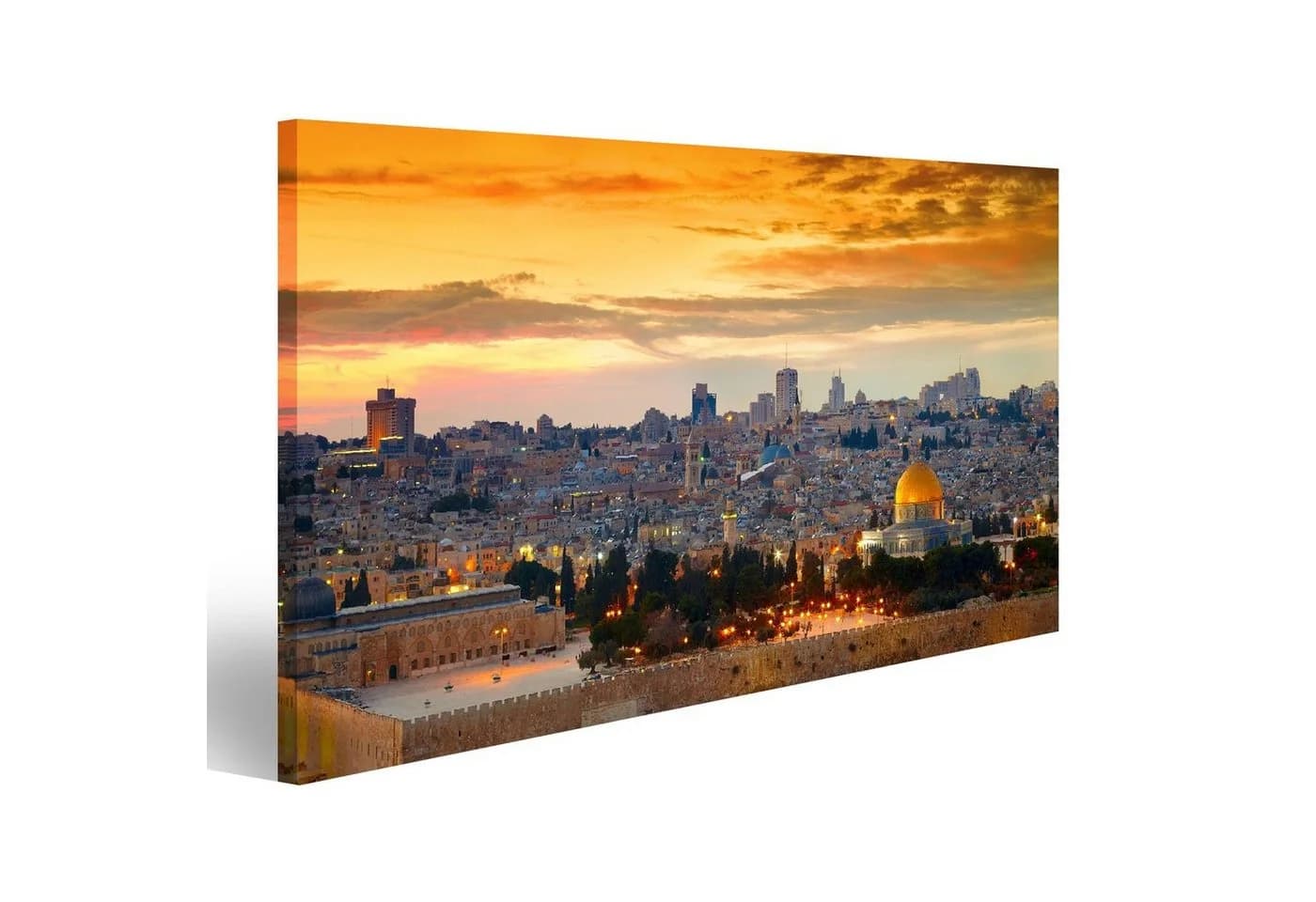 islandburner Leinwandbild Panorama Altstadt Jerusalem Israel Bunt - Bild 2