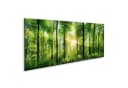 islandburner Leinwandbild Panorama Wald Grün 120x40cm Bild 2