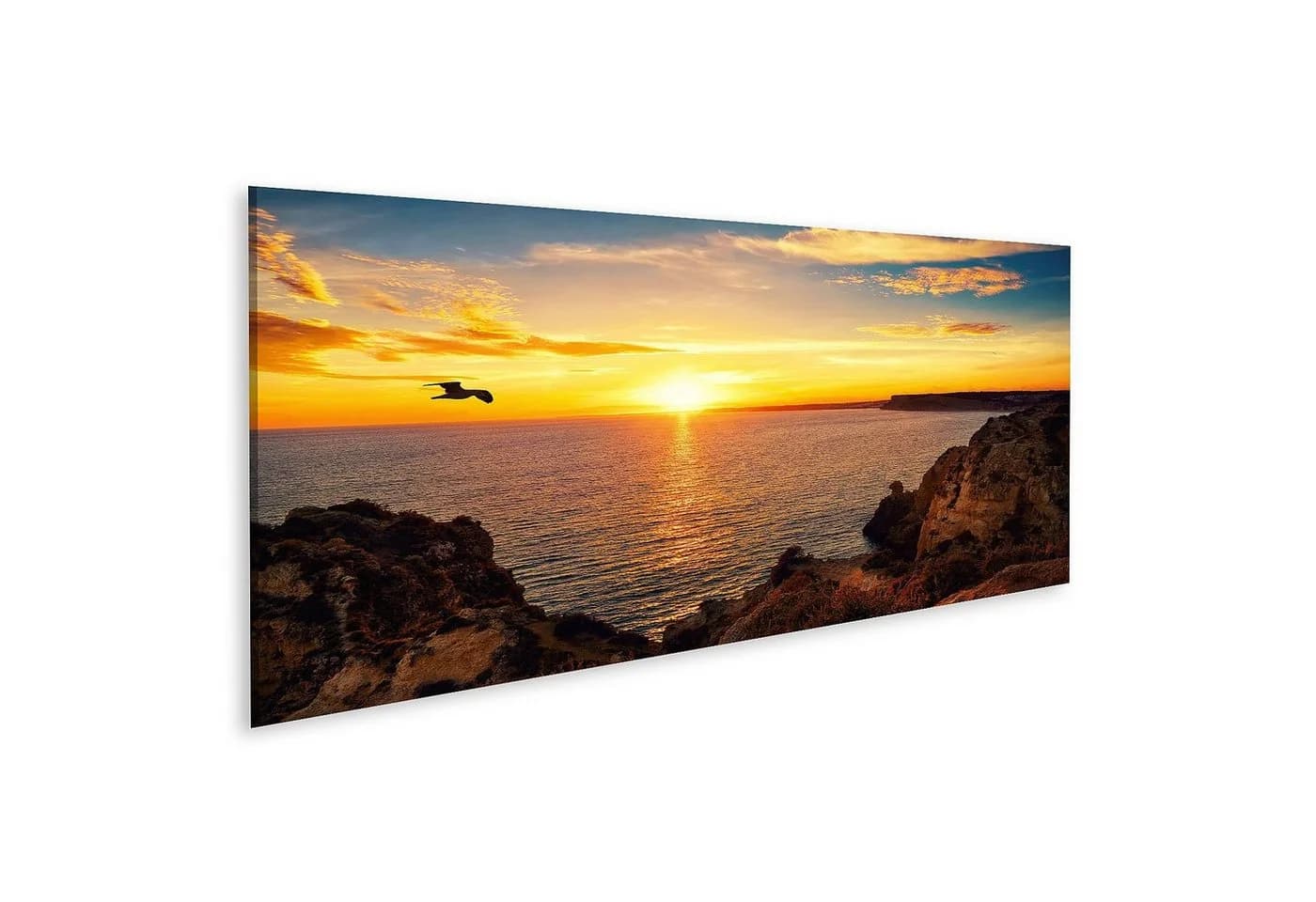 islandburner Leinwandbild Panorama Sonnenuntergang Meer - Bild 2