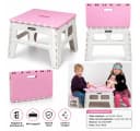Rungassi Klappbarer Kindertisch Pink-Weiß Stabil & Platzsparend Bild 2