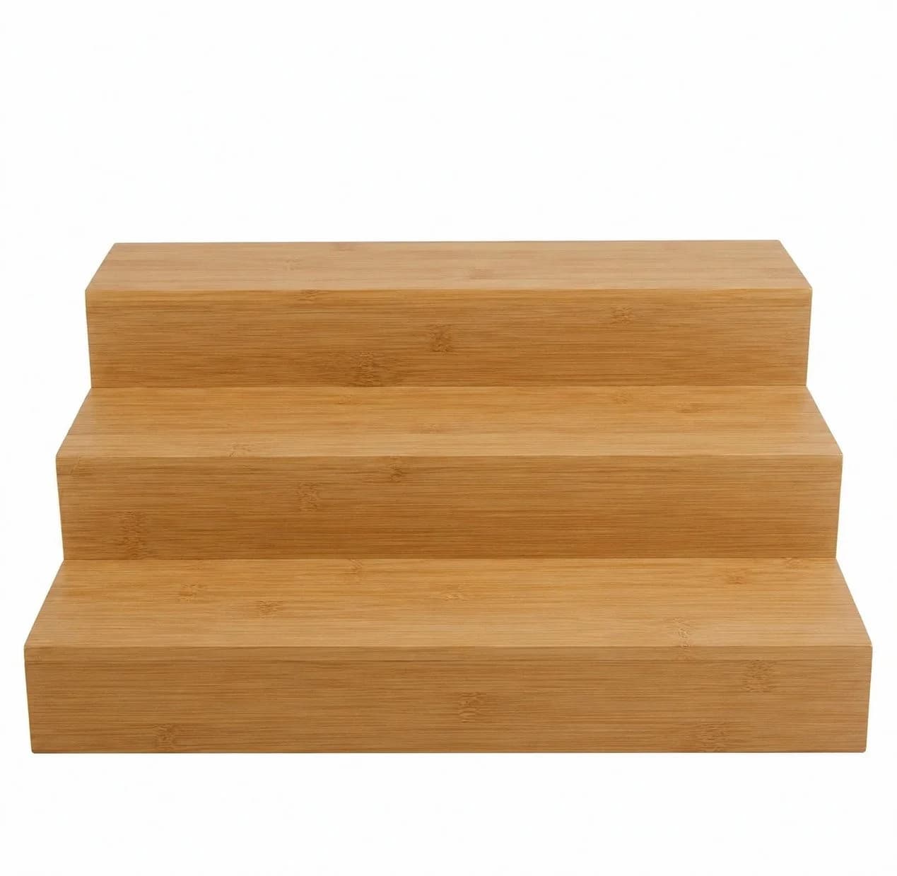 Cheffinger Gewürztreppe Organizer 3-stufig Braun Holz Bambus