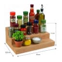 Cheffinger Gewürztreppe Organizer 3-stufig Braun Holz Bambus Bild 5