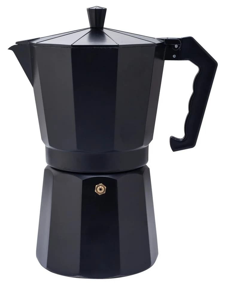 Cheffinger Espressokocher Schwarz 12 Tassen