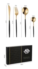 Rungassi Besteck-Set 24-tlg. Schwarz/Gold für 6 Personen Bild 1