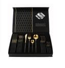 Rungassi Besteck-Set 24-tlg. Schwarz/Gold für 6 Personen Bild 5