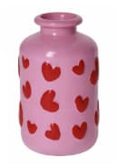 Giftcompany Dekovase Jacquard Herz Rosa Glas Bild 2