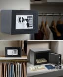 Rungassi Wandtresor mit LED & Zahlenschloss Grau Bild 3