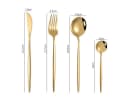 Rungassi Besteck-Set Premium 24-tlg. Gold für 6 Personen Edelstahl Bild 1