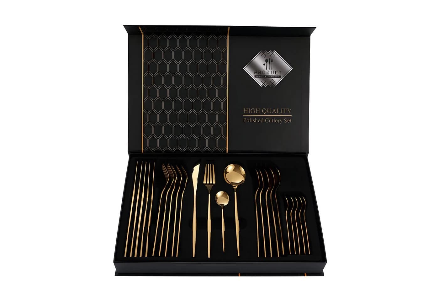 Rungassi Besteck-Set Premium 24-tlg. Gold für 6 Personen Edelstahl - Bild 2