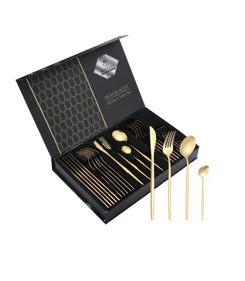 Rungassi Besteck-Set Premium 24-tlg. Gold für 6 Personen Edelstahl - Bild 4