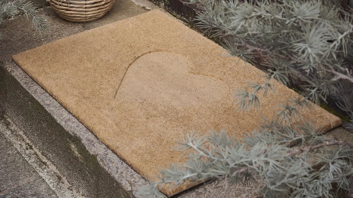 Ib Laursen Fußmatte Herz Natur Kokos PVC - Bild 4