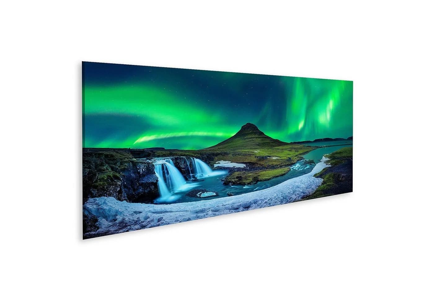 islandburner Leinwandbild Nordlicht Aurora Borealis Kirkjufell Island - Bild 2