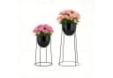 Eleganter Blumentopfhalter aus Metall, Schwarz, Ø 20 cm Bild 2