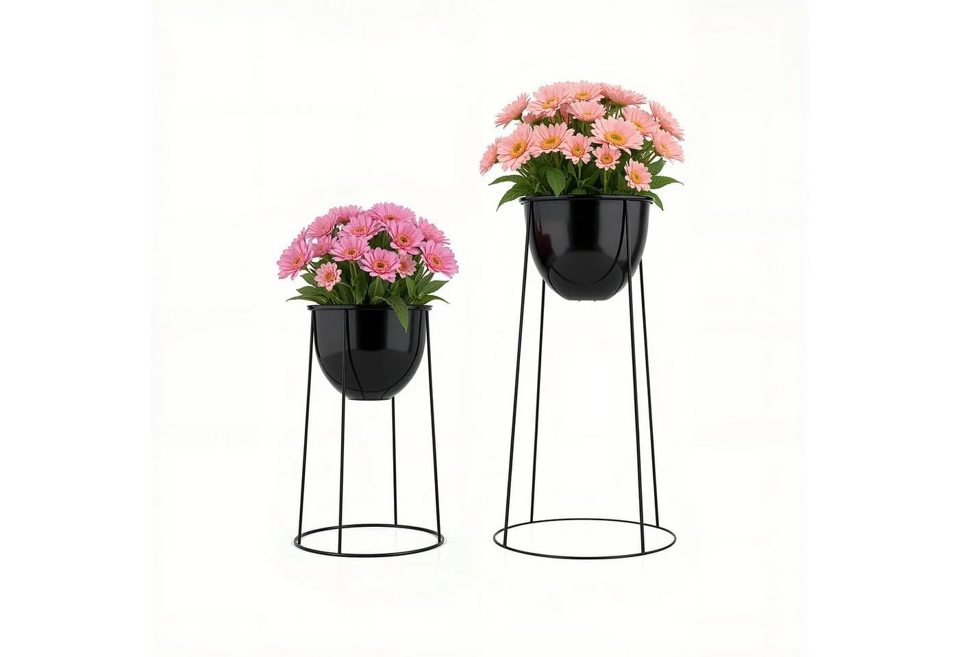 Eleganter Blumentopfhalter aus Metall, Schwarz, Ø 20 cm - Bild 2