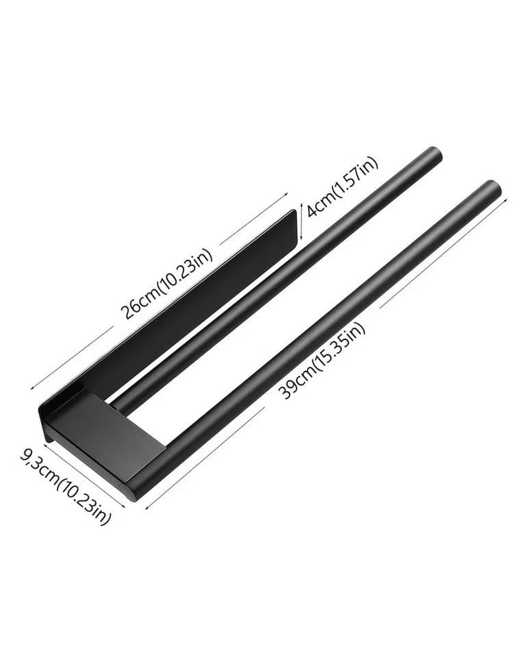 Ribelli Handtuchhalter Doppel Edelstahl Schwarz - Bild 3