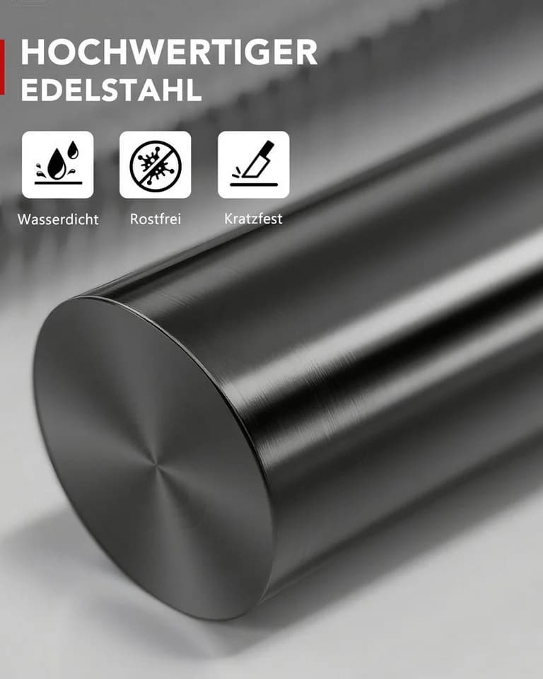 Ribelli Handtuchhalter Doppel Edelstahl Schwarz - Bild 4