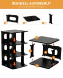 Ribelli Schuhregal 6 Ebenen Stapelbar Kunststoff Schuhablage Bild 3