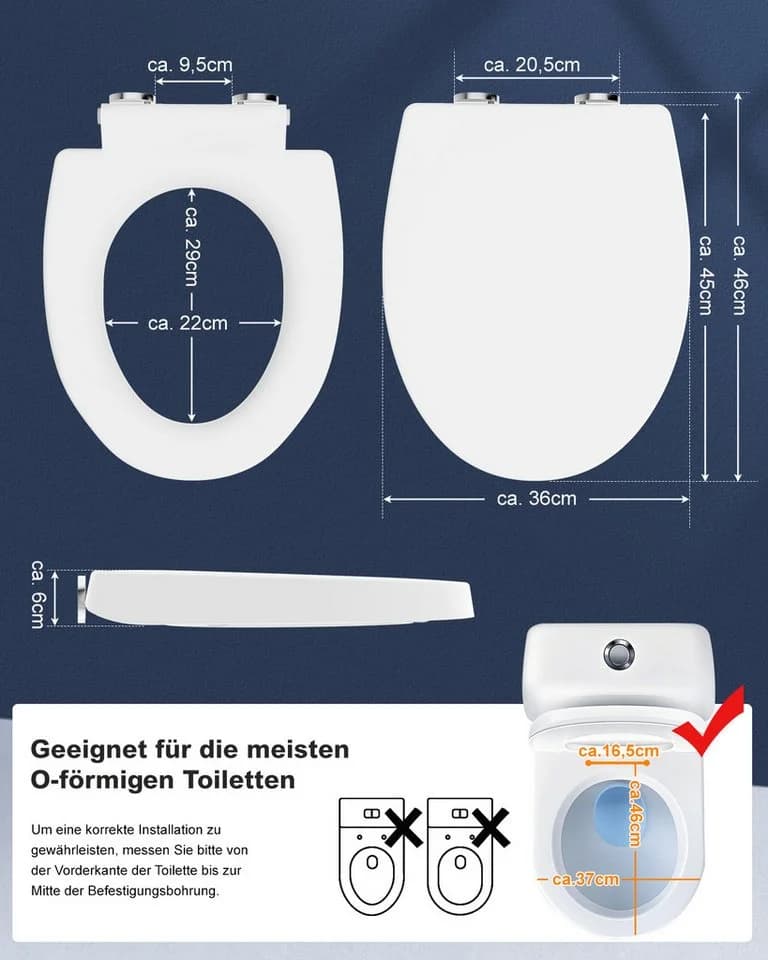 Ribelli WC-Sitz mit Absenkautomatik O-Form