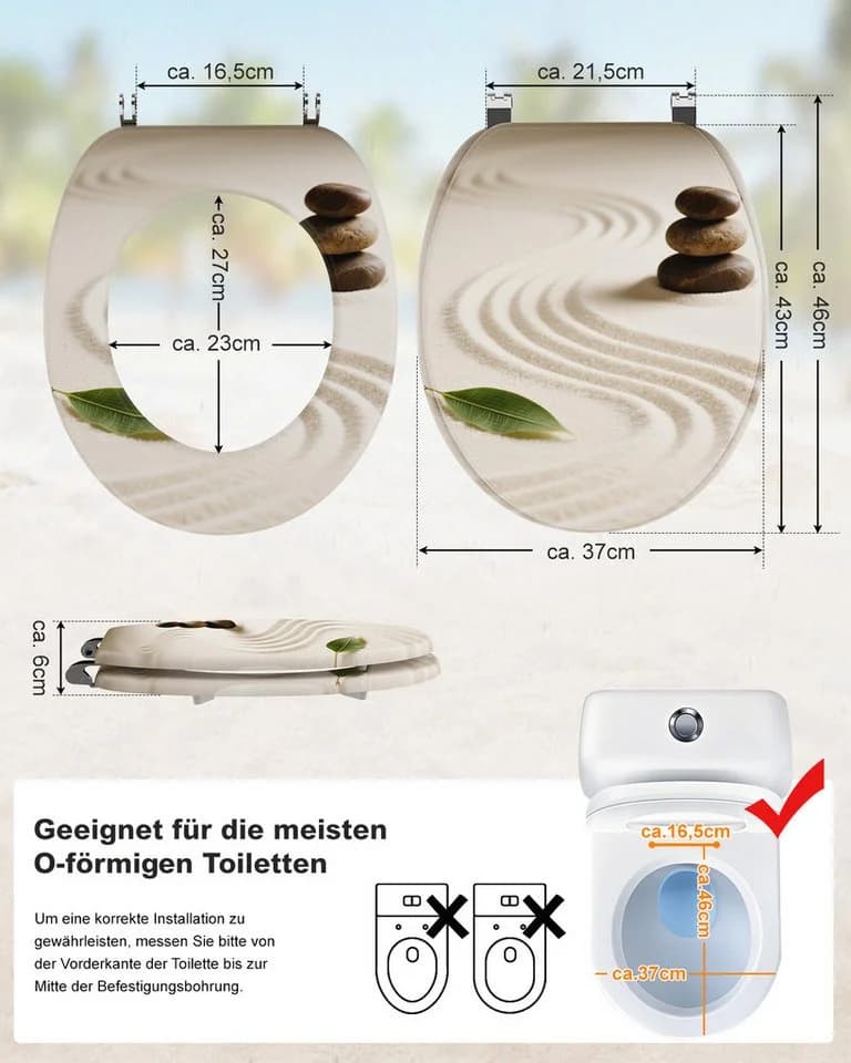 Ribelli WC-Sitz mit Absenkautomatik O-Form Bunt - Bild 3