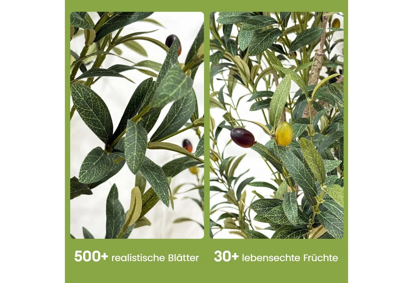 Kunstbaum Künstliche Olivenbaum Kunststoffpflanze Ribelli - Bild 3