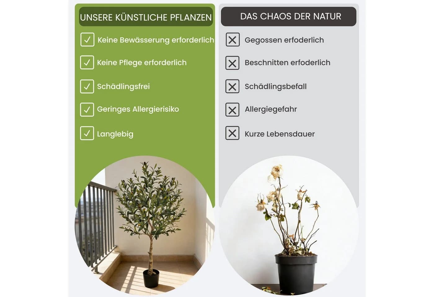 Kunstbaum Künstliche Olivenbaum Kunststoffpflanze Ribelli - Bild 5
