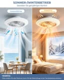 Ribelli Deckenventilator mit LED & Dimmer, 6 Geschwindigkeiten, 40W Bild 4
