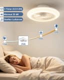 Ribelli Deckenventilator mit LED & Dimmer, 6 Geschwindigkeiten, 40W Bild 5