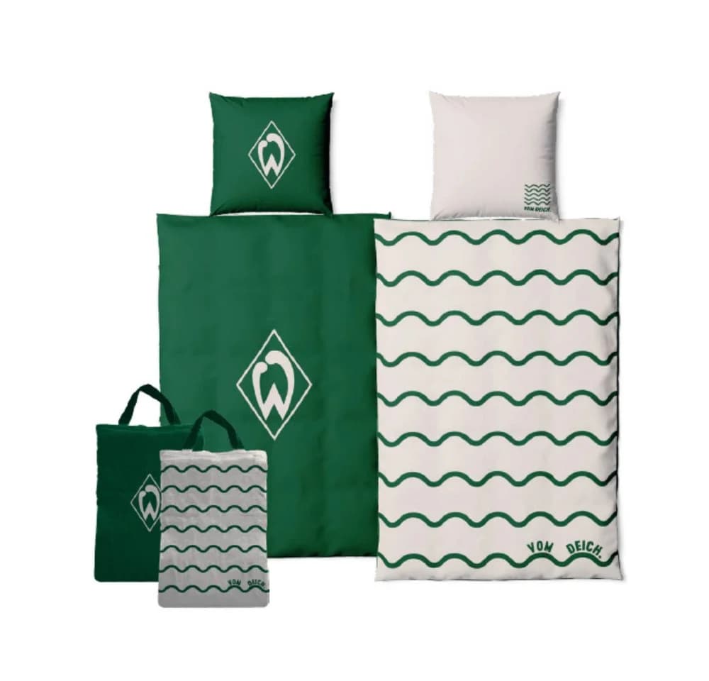 Werder Bremen Wendebettwäsche GOTS 135x200 Grün - Bild 2