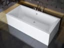 KOLMAN Badewanne Rechteck Quadro Acryl weiß mit Ablaufgarnitur Bild 1